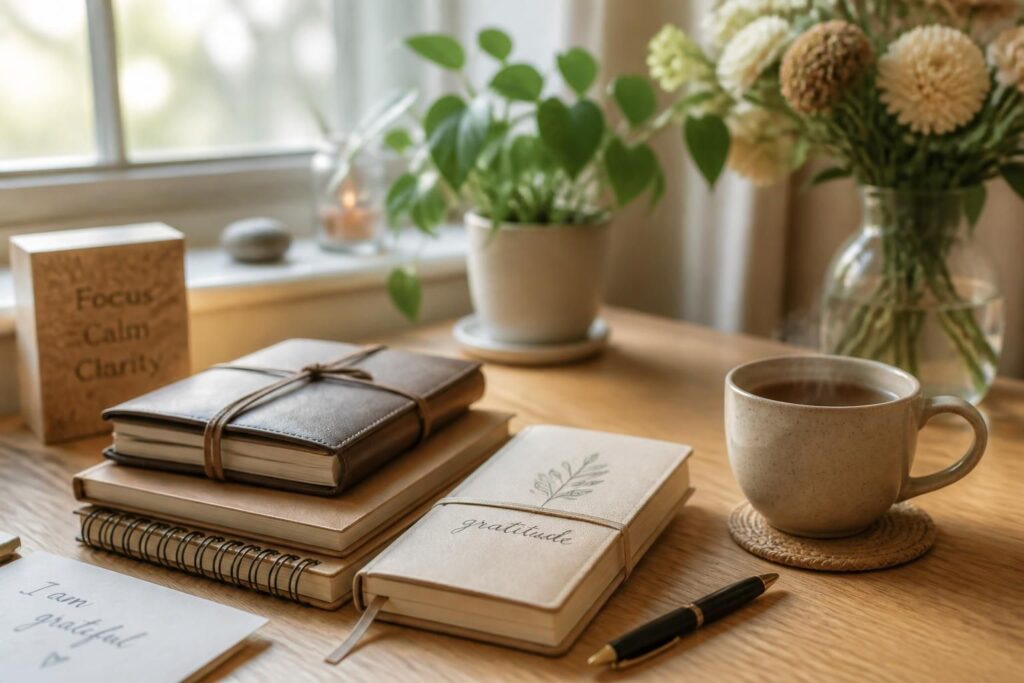 découvrez comment le journaling et la gratitude, à travers de petits carnets, peuvent transformer votre bien-être au quotidien et apporter de grands effets positifs.