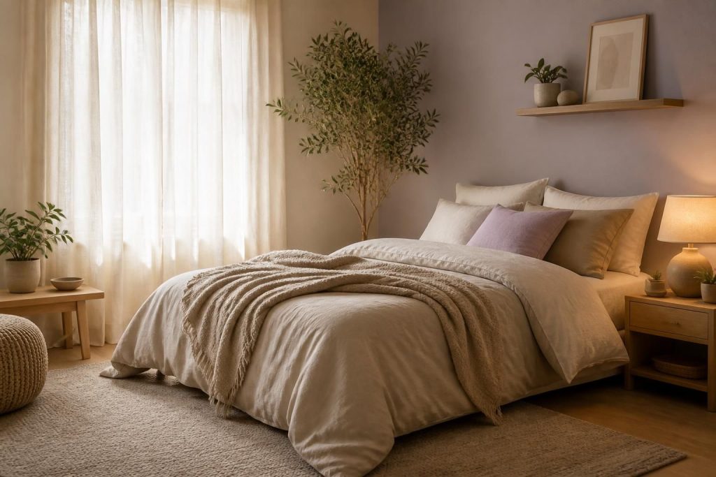 découvrez comment aménager une chambre apaisante grâce aux bonnes couleurs, aux textiles doux et à un éclairage adapté pour un espace propice à la détente et au sommeil.