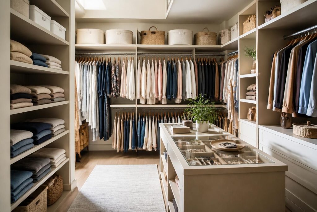 découvrez comment construire un dressing organisé avec des étagères adaptées, une penderie pratique et des accessoires astucieux pour optimiser votre espace de rangement.