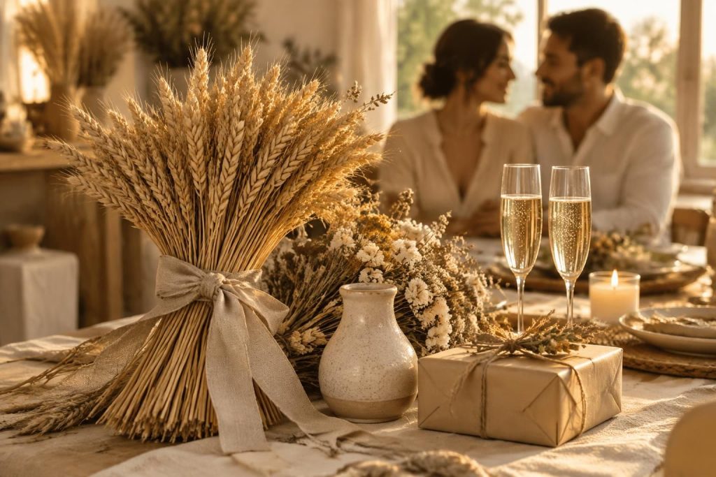 découvrez la signification des noces de froment et trouvez des idées de cadeaux originales pour célébrer cet anniversaire de mariage.