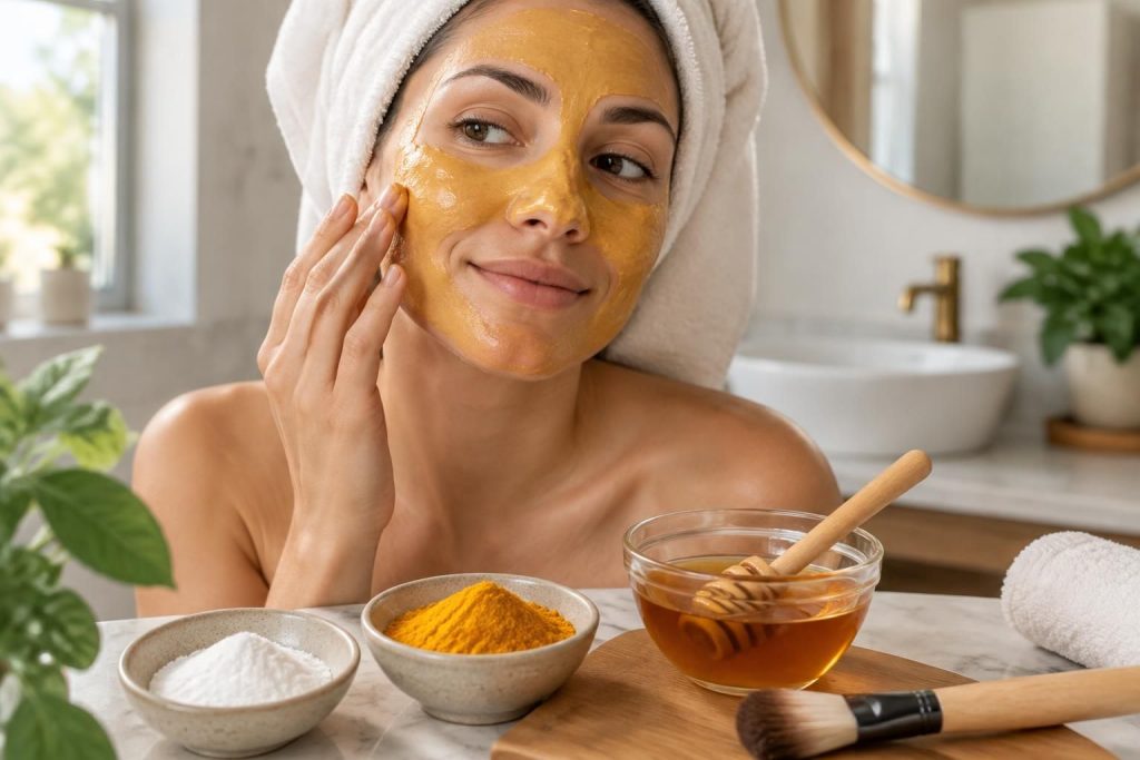 découvrez des recettes maison de masque anti-points noirs au miel, au curcuma ou au bicarbonate, avec des conseils pour les appliquer sur votre peau.